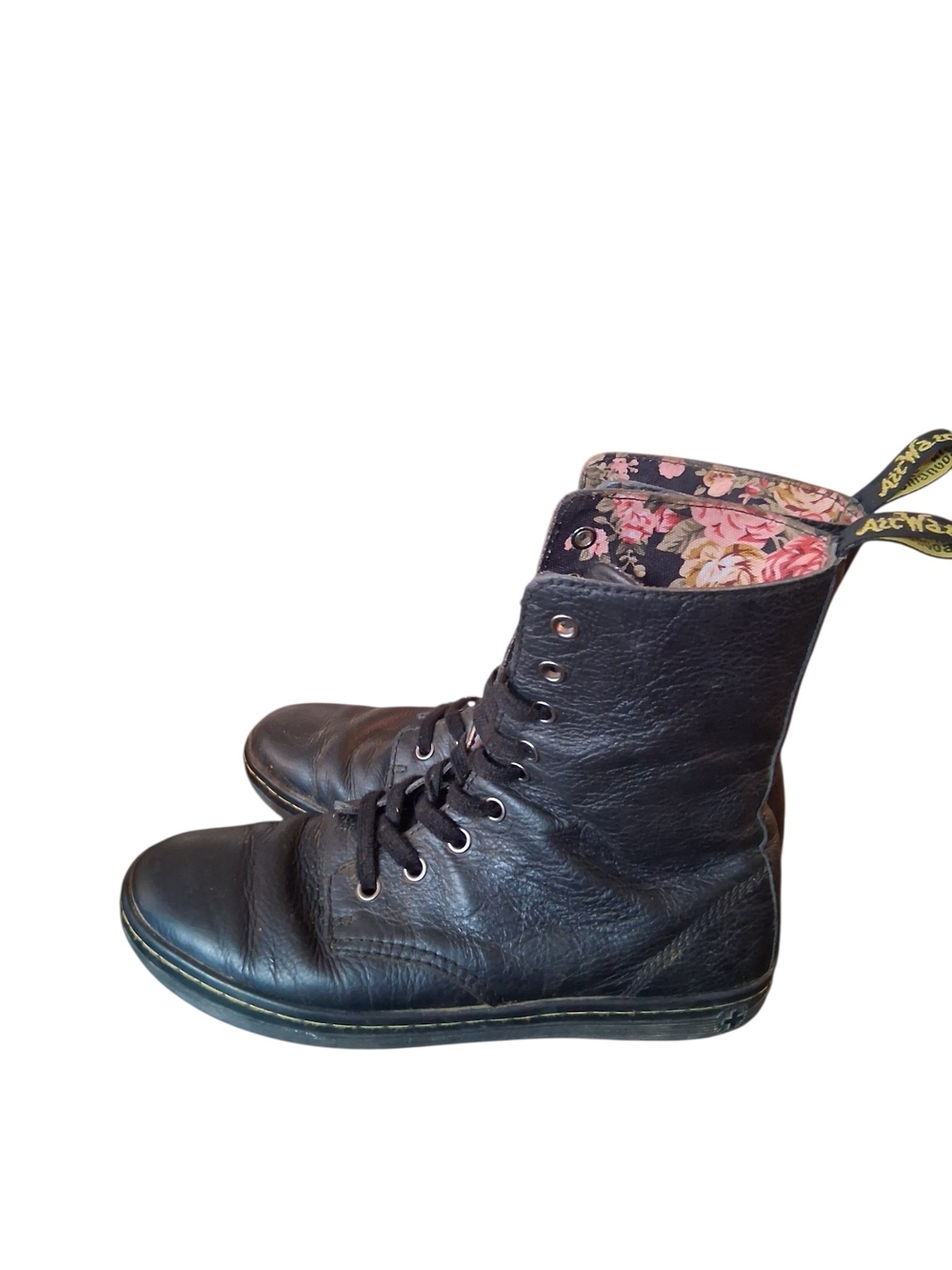 Dr. Martens Stratford Leather Boots Womens Size 8/Floral lining